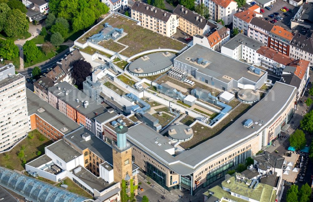 Aerial photograph Hagen - Shopping mall Rathaus Galerie in the city center of Hagen in the state of North Rhine-Westphalia