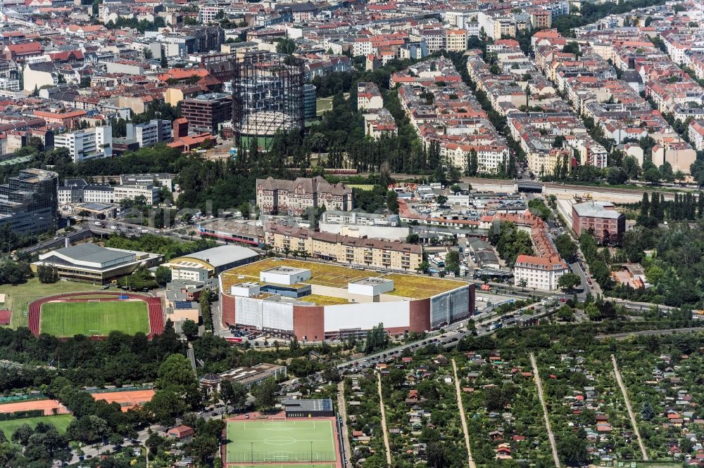 Berlin from the bird's eye view: Building of the store - furniture market der MOeBEL KRAFT AG in Berlin