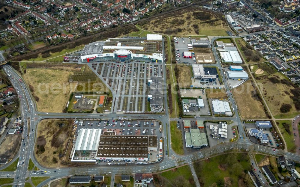 Aerial image Bottrop - Building of the store - furniture market Einrichtungshaus Ostermann GmbH & Co. KG in Bottrop in the state North Rhine-Westphalia