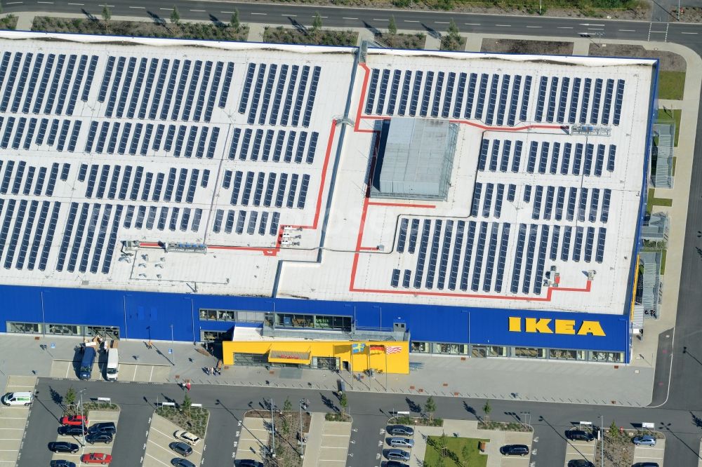 Bremerhaven from above - Building of the store - furniture market IKEA in Bremerhaven in the state Bremen