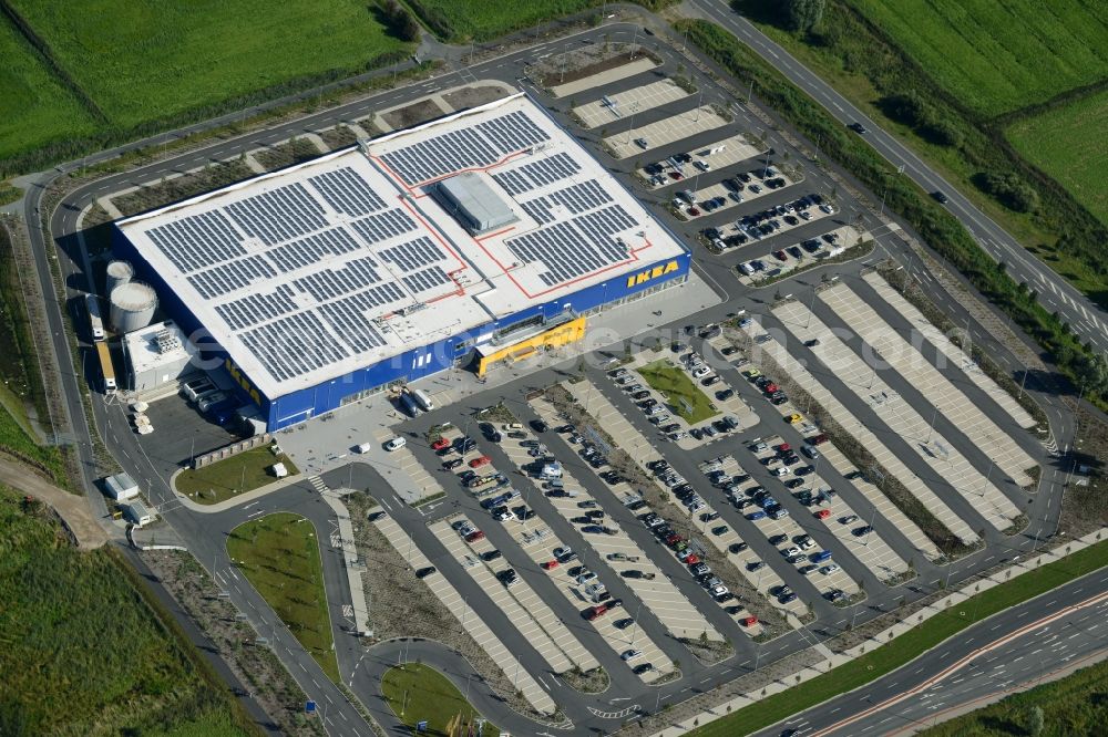 Aerial image Bremerhaven - Building of the store - furniture market IKEA in Bremerhaven in the state Bremen