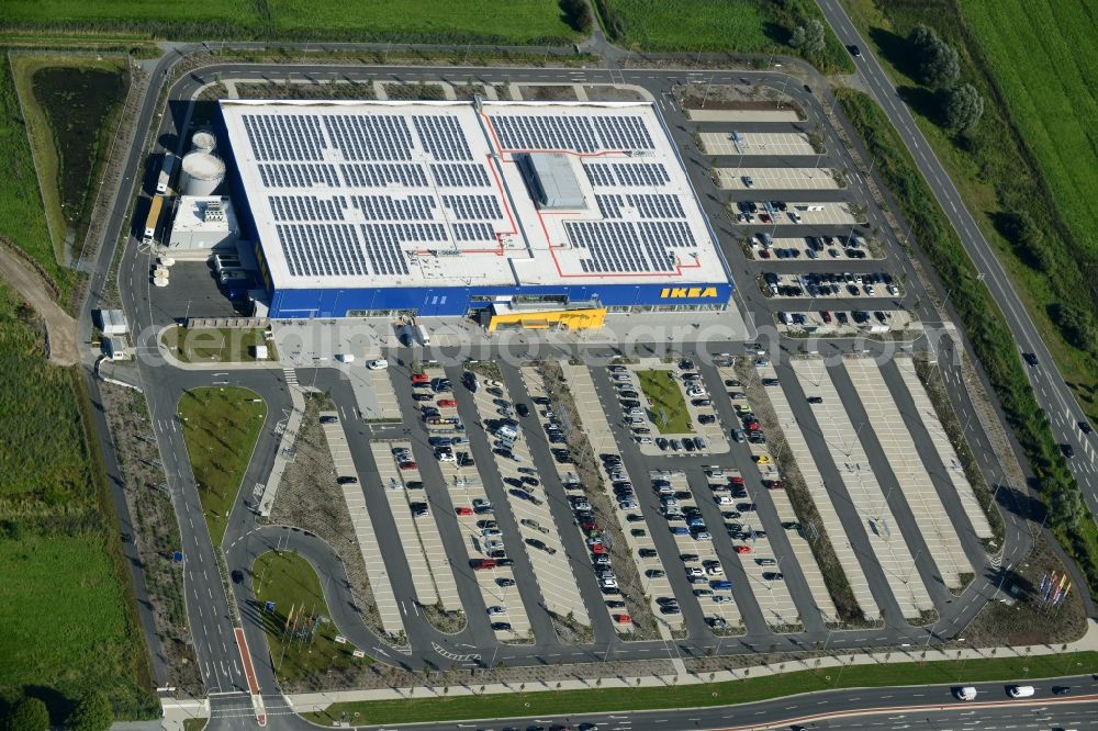 Aerial photograph Bremerhaven - Building of the store - furniture market IKEA in Bremerhaven in the state Bremen