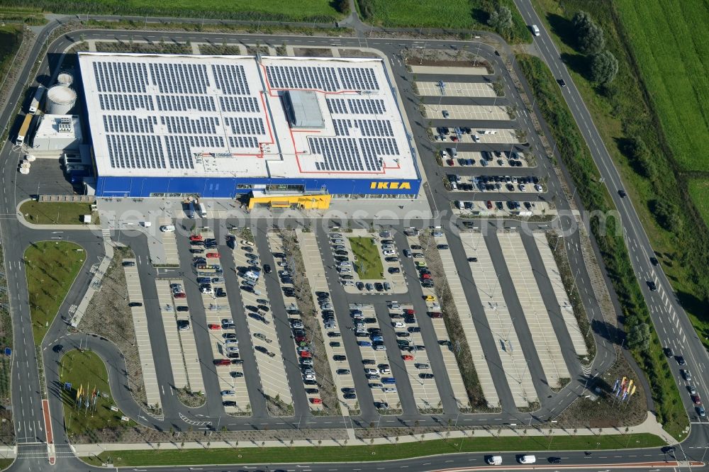 Bremerhaven from above - Building of the store - furniture market IKEA in Bremerhaven in the state Bremen