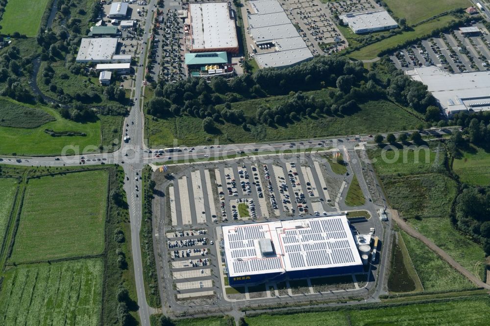 Aerial photograph Bremerhaven - Building of the store - furniture market IKEA in Bremerhaven in the state Bremen