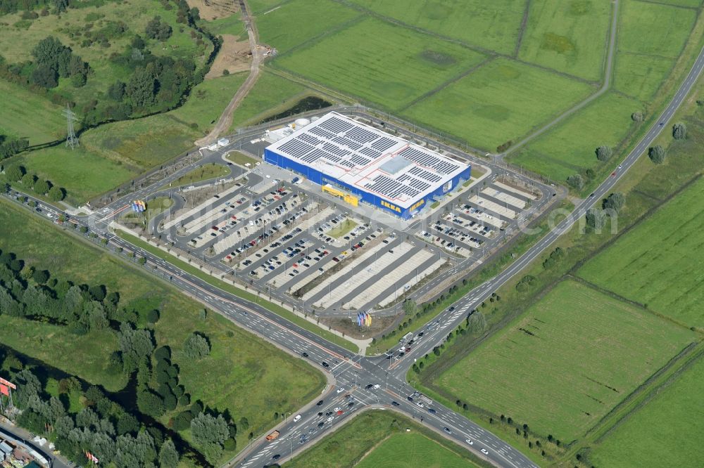 Aerial photograph Bremerhaven - Building of the store - furniture market IKEA in Bremerhaven in the state Bremen