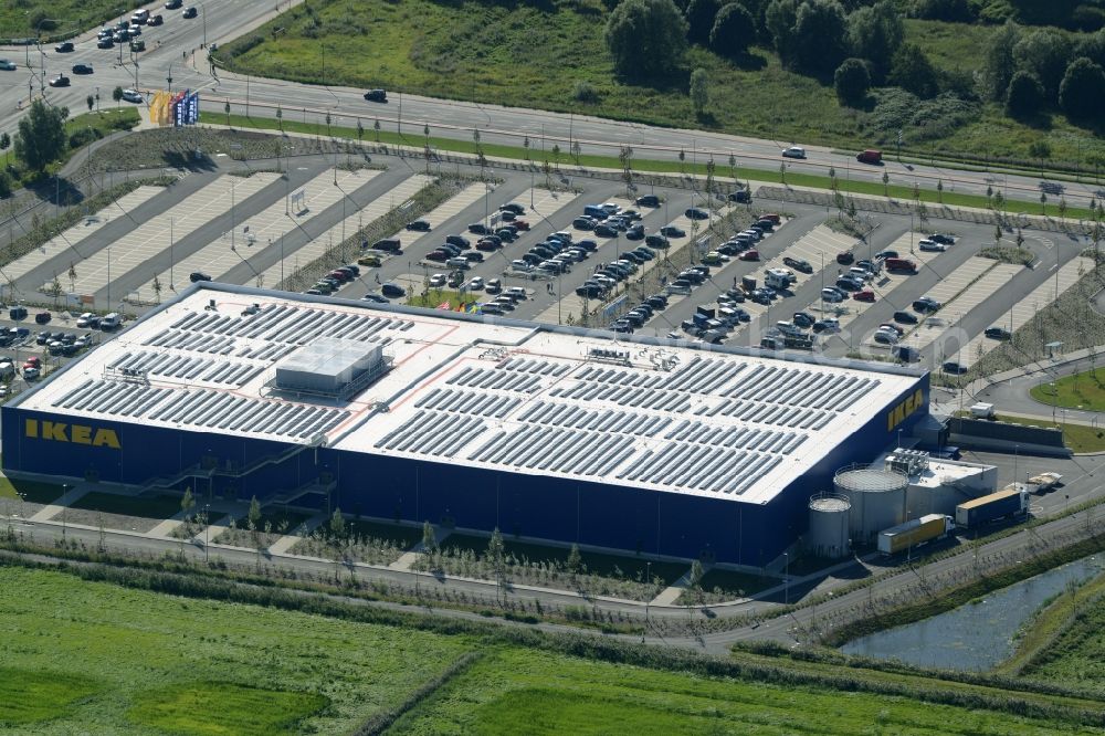 Bremerhaven from above - Building of the store - furniture market IKEA in Bremerhaven in the state Bremen