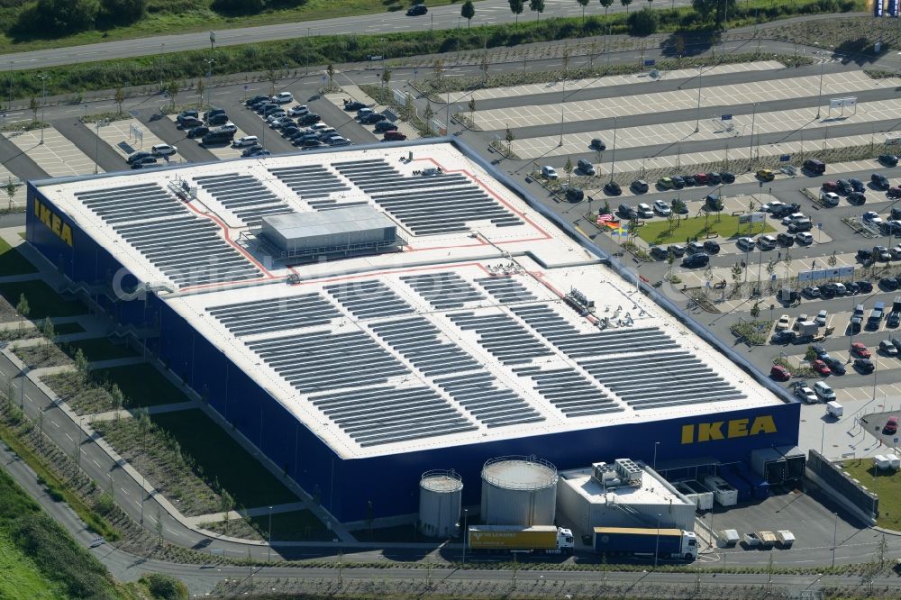 Bremerhaven from the bird's eye view: Building of the store - furniture market IKEA in Bremerhaven in the state Bremen