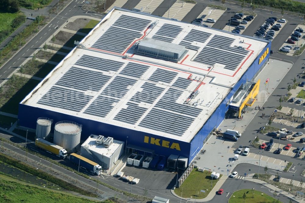 Aerial image Bremerhaven - Building of the store - furniture market IKEA in Bremerhaven in the state Bremen