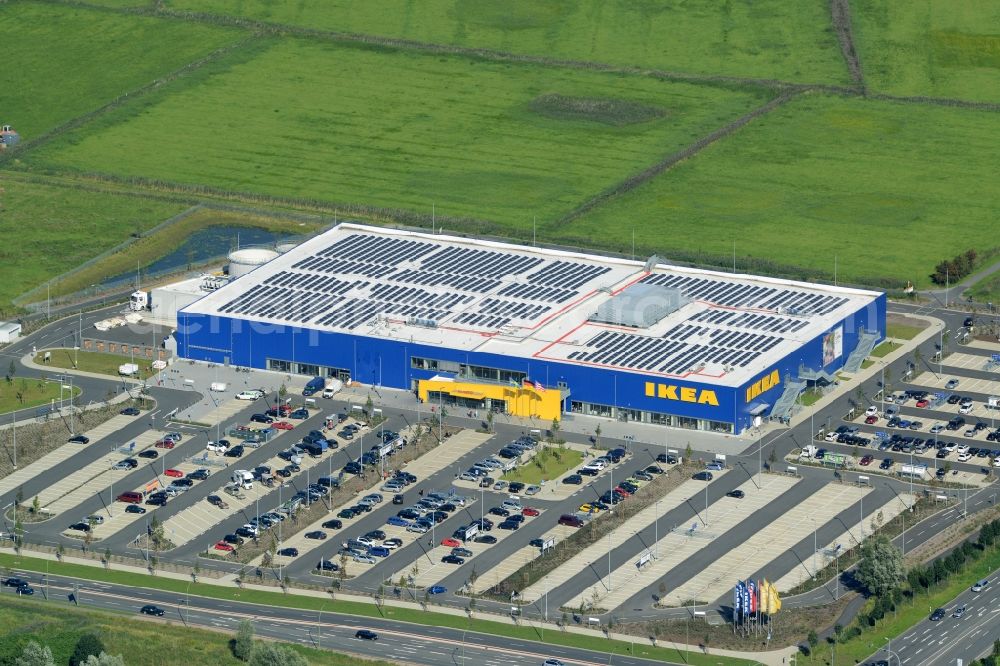 Aerial image Bremerhaven - Building of the store - furniture market IKEA in Bremerhaven in the state Bremen