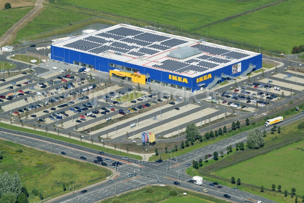 Aerial photograph Bremerhaven - Building of the store - furniture market IKEA in Bremerhaven in the state Bremen