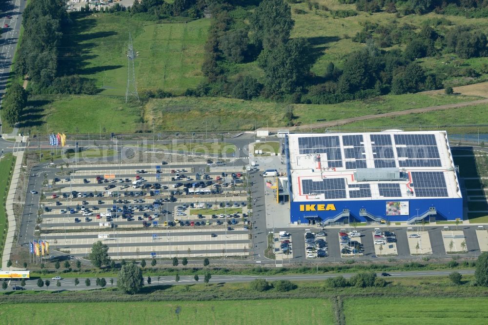 Bremerhaven from the bird's eye view: Building of the store - furniture market IKEA in Bremerhaven in the state Bremen