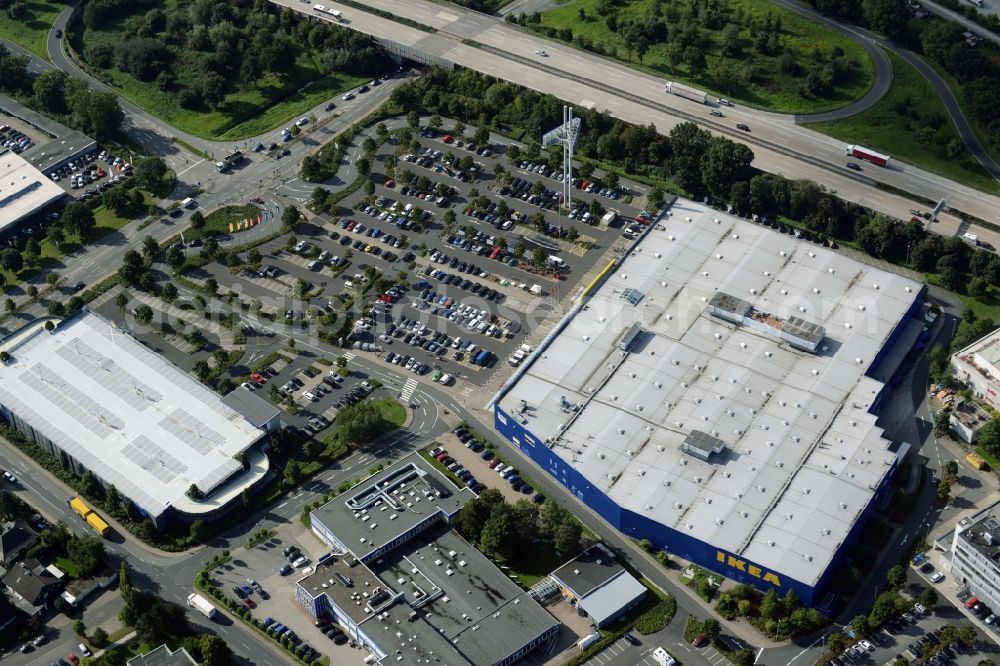 Burgwedel from the bird's eye view: Building of the store - furniture market of IKEA in Burgwedel in the state Lower Saxony