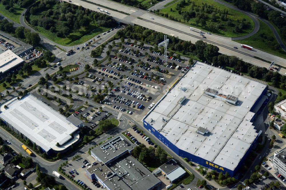 Aerial image Burgwedel - Building of the store - furniture market of IKEA in Burgwedel in the state Lower Saxony