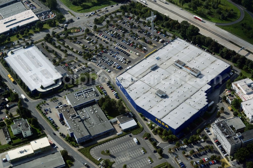 Aerial photograph Burgwedel - Building of the store - furniture market of IKEA in Burgwedel in the state Lower Saxony