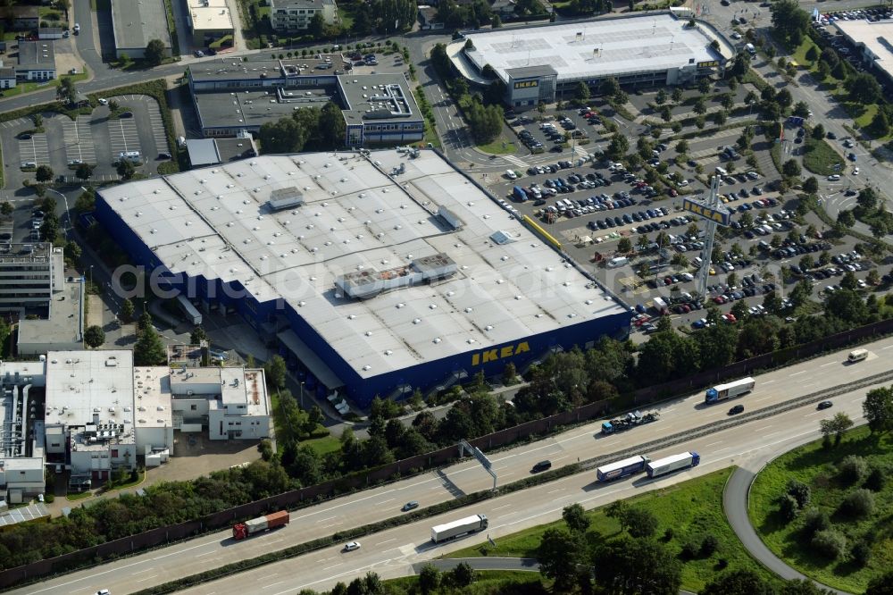 Burgwedel from above - Building of the store - furniture market of IKEA in Burgwedel in the state Lower Saxony