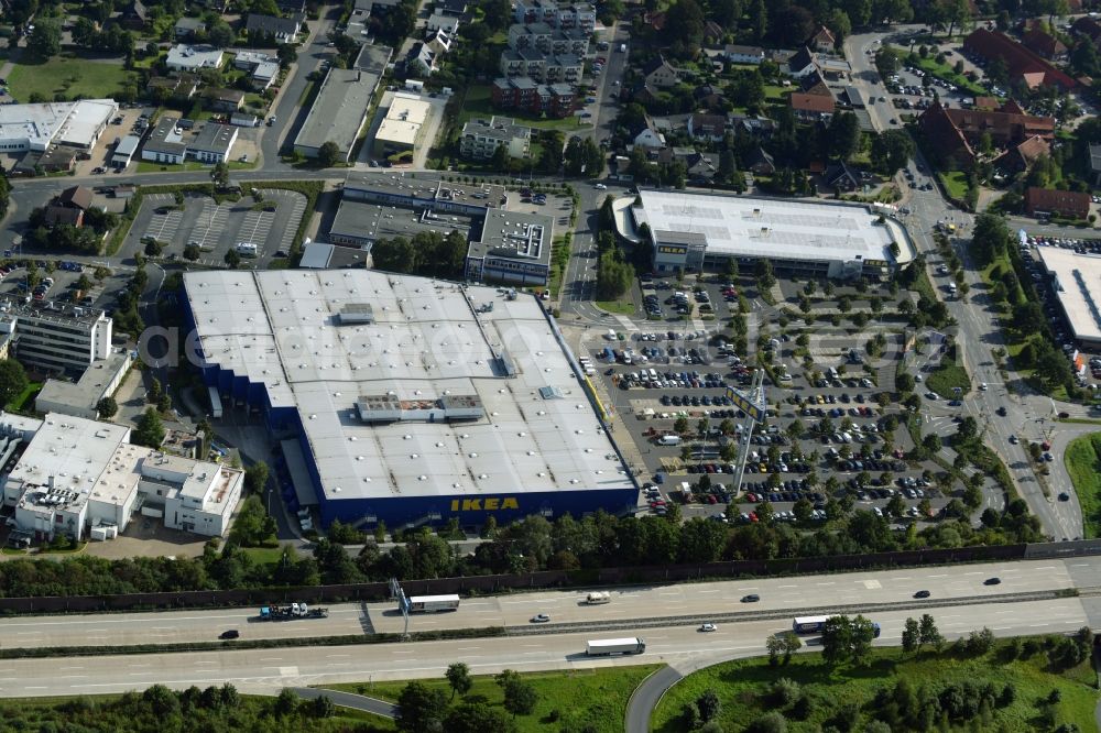 Aerial image Burgwedel - Building of the store - furniture market of IKEA in Burgwedel in the state Lower Saxony