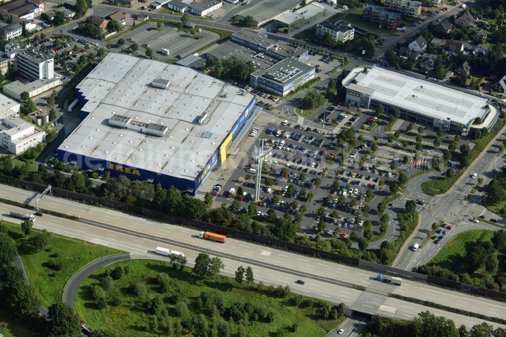 Aerial photograph Burgwedel - Building of the store - furniture market of IKEA in Burgwedel in the state Lower Saxony