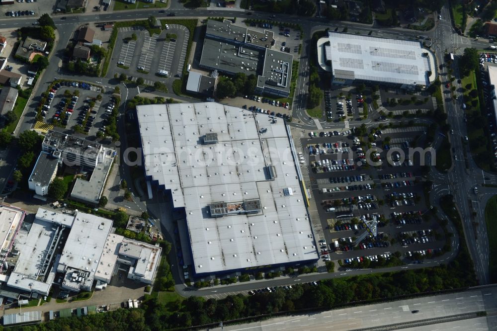 Burgwedel from above - Building of the store - furniture market of IKEA in Burgwedel in the state Lower Saxony