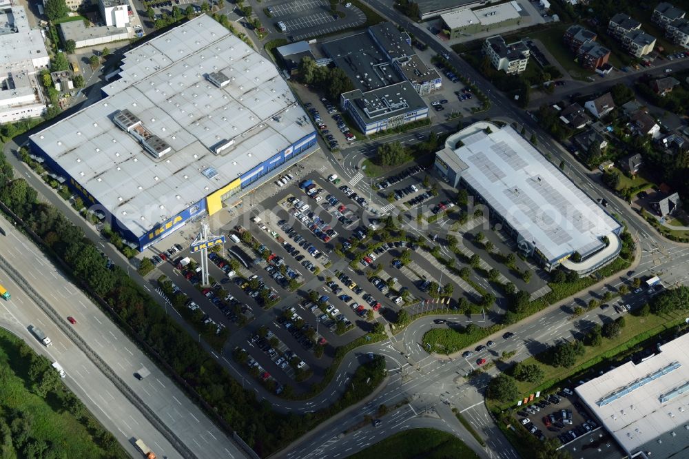 Aerial image Burgwedel - Building of the store - furniture market of IKEA in Burgwedel in the state Lower Saxony