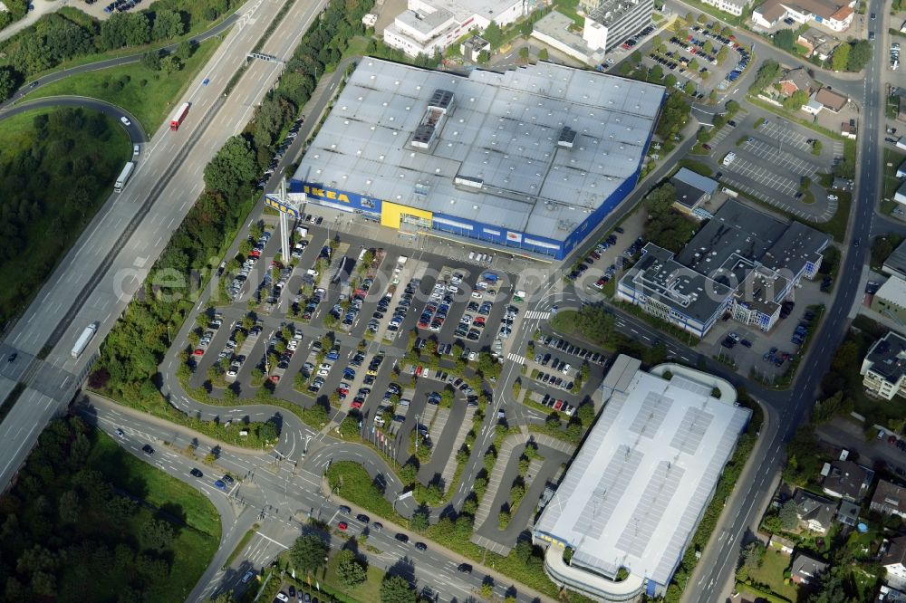 Aerial photograph Burgwedel - Building of the store - furniture market of IKEA in Burgwedel in the state Lower Saxony