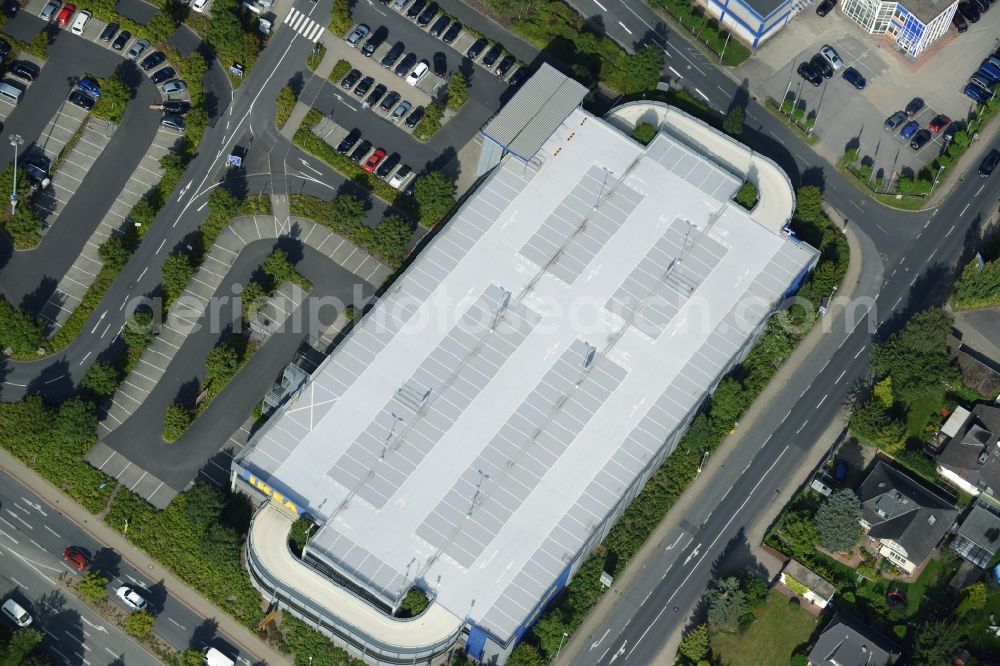 Burgwedel from above - Building of the store - furniture market of IKEA in Burgwedel in the state Lower Saxony