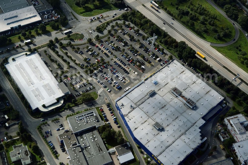 Aerial photograph Burgwedel - Building of the store - furniture market of IKEA in Burgwedel in the state Lower Saxony