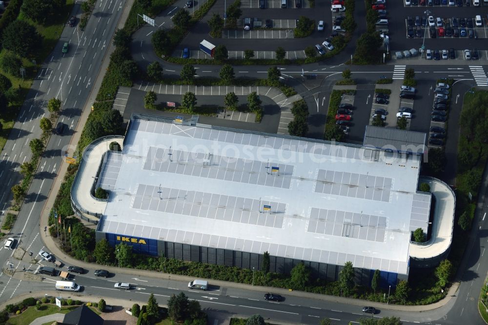 Aerial photograph Burgwedel - Building of the store - furniture market of IKEA in Burgwedel in the state Lower Saxony