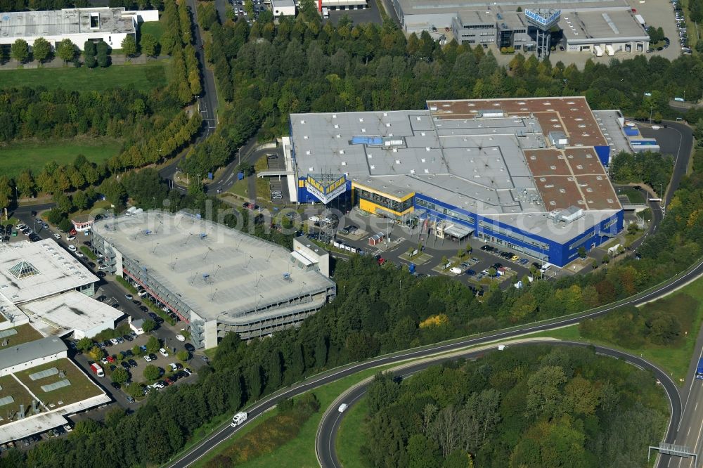 Aerial image Kassel - Building of the store - furniture market IKEA Einrichtungshaus on Heinrich-Hertz-Strasse in Kassel in the state Hesse