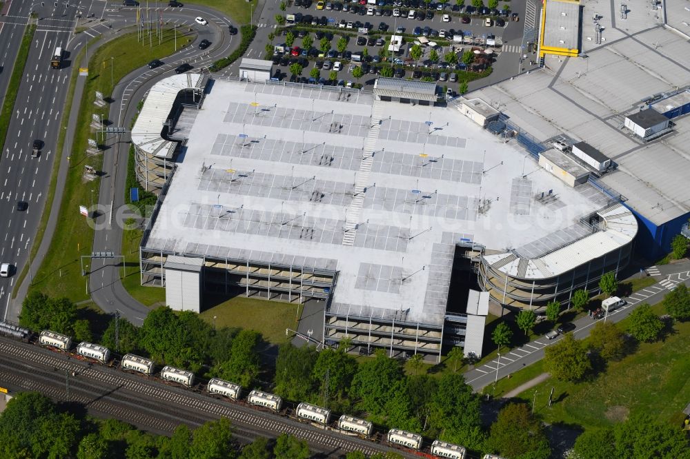 Aerial photograph Bielefeld - Building of the store - furniture market IKEA furniture ond interior Bielefeld on Suedring in the district Brackwede in Bielefeld in the state North Rhine-Westphalia, Germany