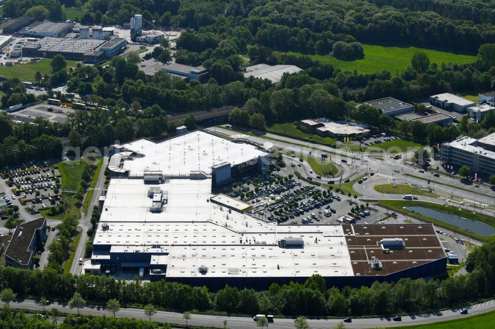 Aerial photograph Bielefeld - Building of the store - furniture market IKEA furniture ond interior Bielefeld on Suedring in the district Brackwede in Bielefeld in the state North Rhine-Westphalia, Germany