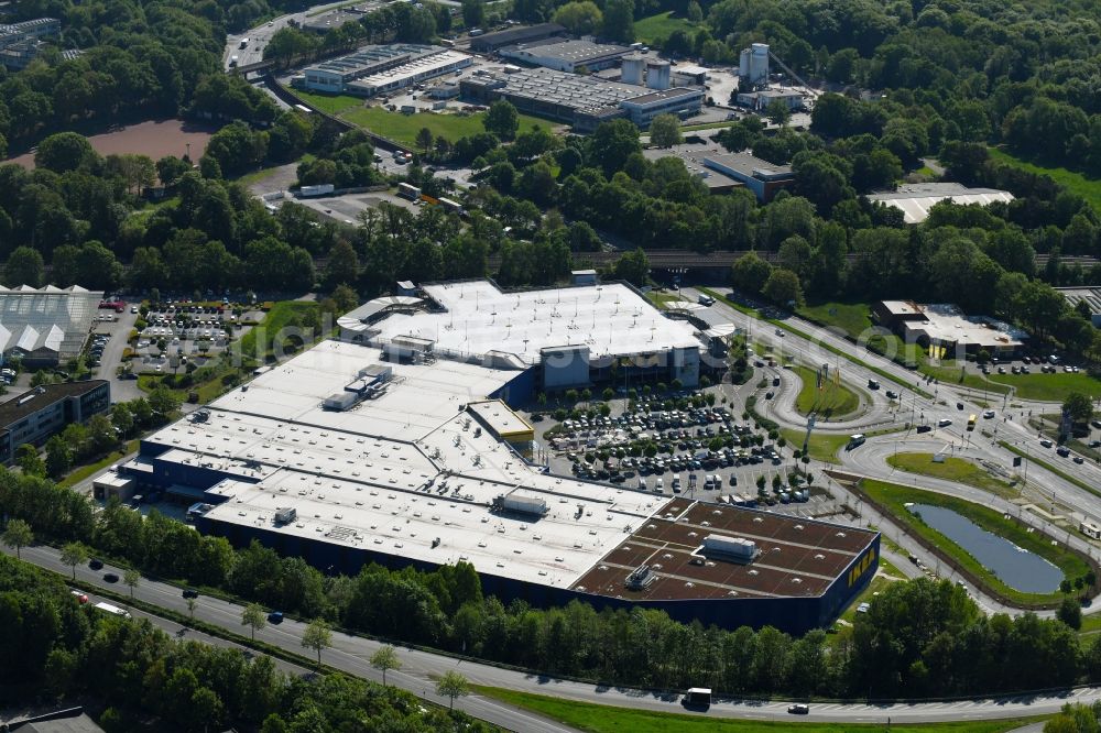 Bielefeld from the bird's eye view: Building of the store - furniture market IKEA furniture ond interior Bielefeld on Suedring in the district Brackwede in Bielefeld in the state North Rhine-Westphalia, Germany