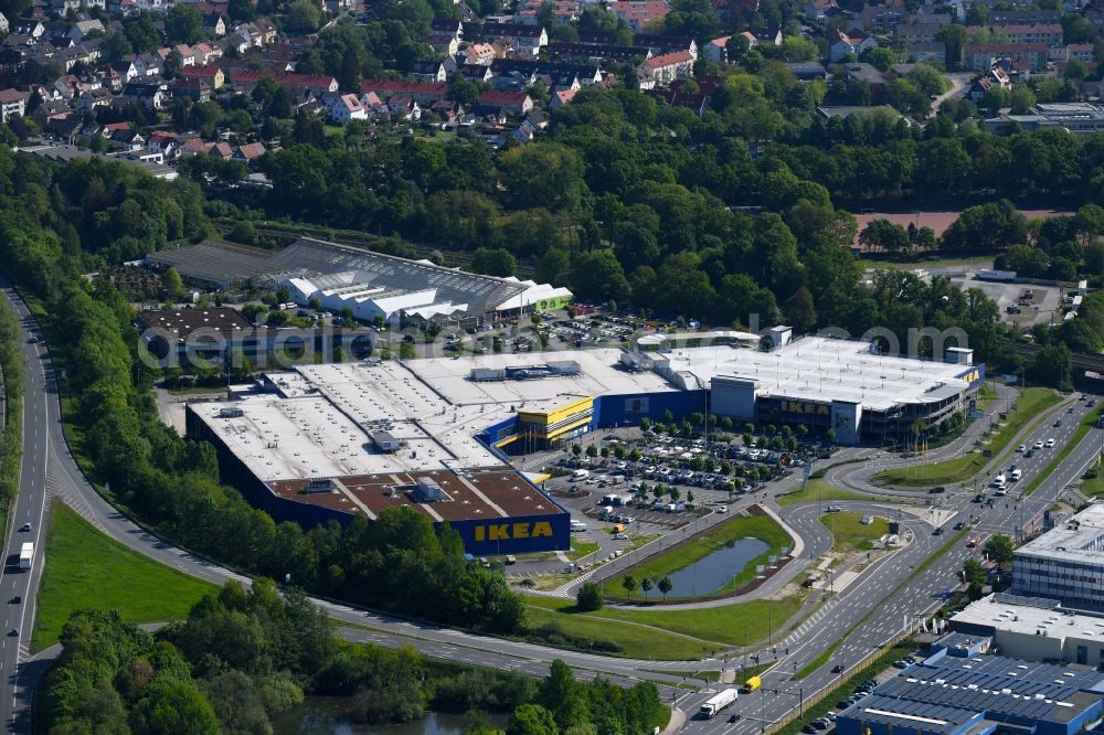 Aerial photograph Bielefeld - Building of the store - furniture market IKEA furniture ond interior Bielefeld on Suedring in the district Brackwede in Bielefeld in the state North Rhine-Westphalia, Germany