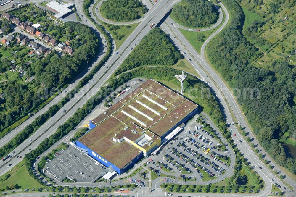 Aerial image Kiel - Building of the store - furniture IKEA market in Kiel in the state Schleswig-Holstein