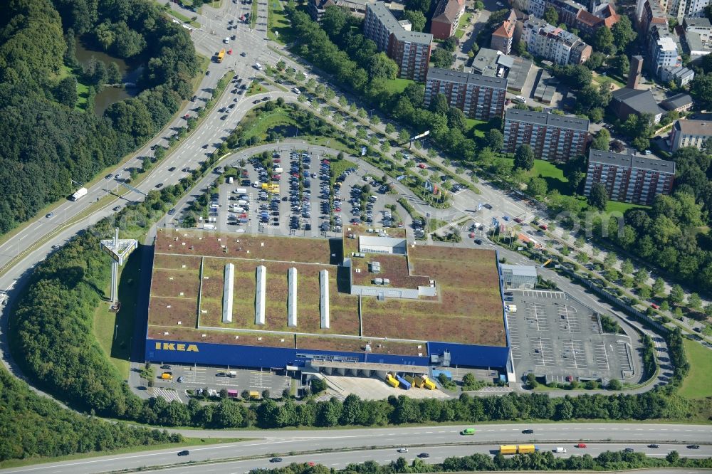 Aerial photograph Kiel - Building of the store - furniture IKEA market in Kiel in the state Schleswig-Holstein