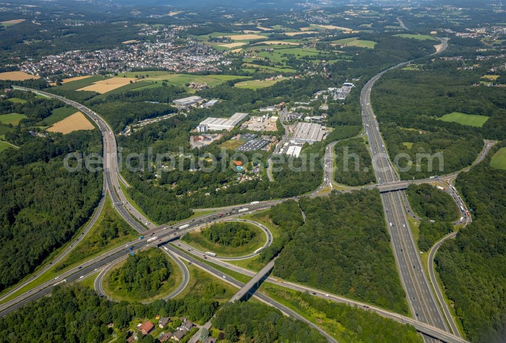 Wuppertal from above - Building of the store - furniture market IKEA Moebel & Einrichtungshaus Wuppertal on Schmiedestrasse in the district Oberbarmen in Wuppertal in the state North Rhine-Westphalia, Germany