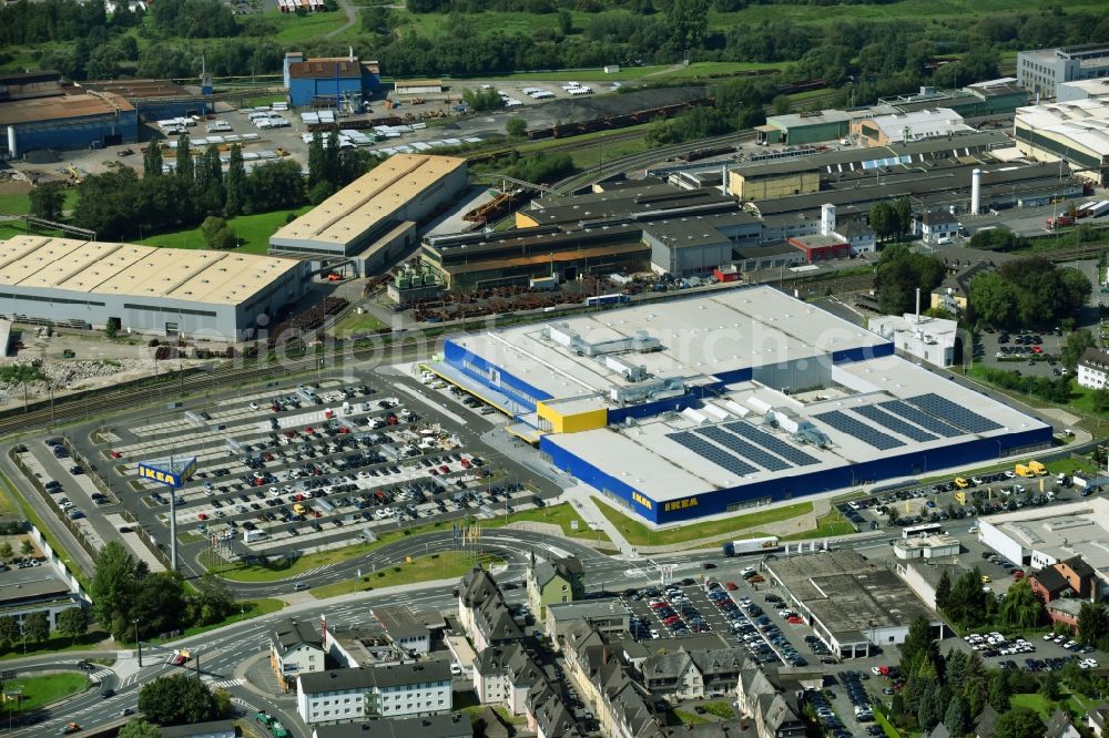 Aerial photograph Wetzlar - Building of the store - furniture market IKEA Wetzlar on Hermannsteiner Strasse in Wetzlar in the state Hesse, Germany