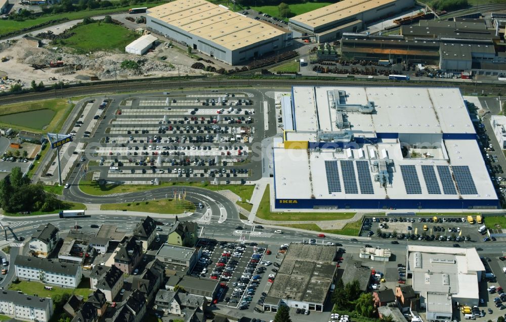 Wetzlar from above - Building of the store - furniture market IKEA Wetzlar on Hermannsteiner Strasse in Wetzlar in the state Hesse, Germany