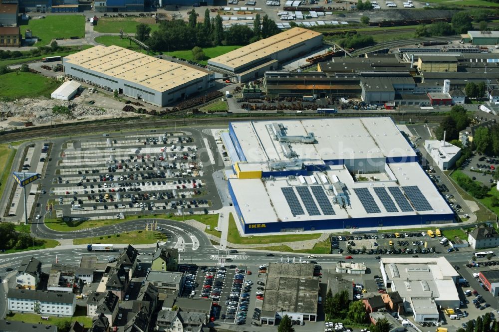 Wetzlar from above - Building of the store - furniture market IKEA Wetzlar on Hermannsteiner Strasse in Wetzlar in the state Hesse, Germany