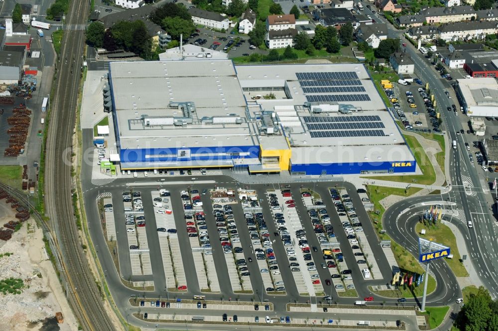 Wetzlar from above - Building of the store - furniture market IKEA Wetzlar on Hermannsteiner Strasse in Wetzlar in the state Hesse, Germany