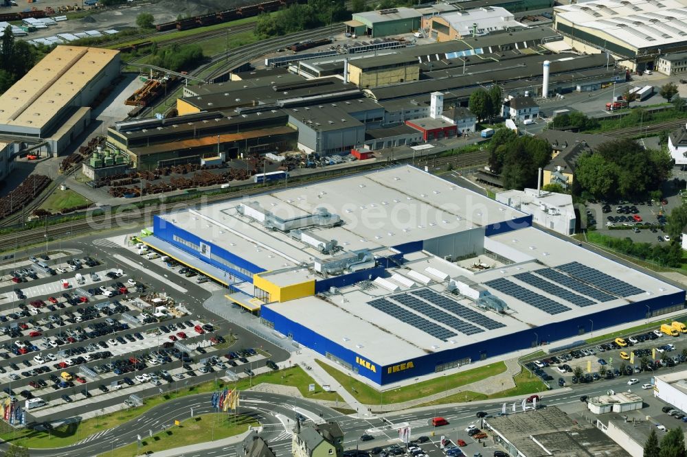 Aerial photograph Wetzlar - Building of the store - furniture market IKEA Wetzlar on Hermannsteiner Strasse in Wetzlar in the state Hesse, Germany