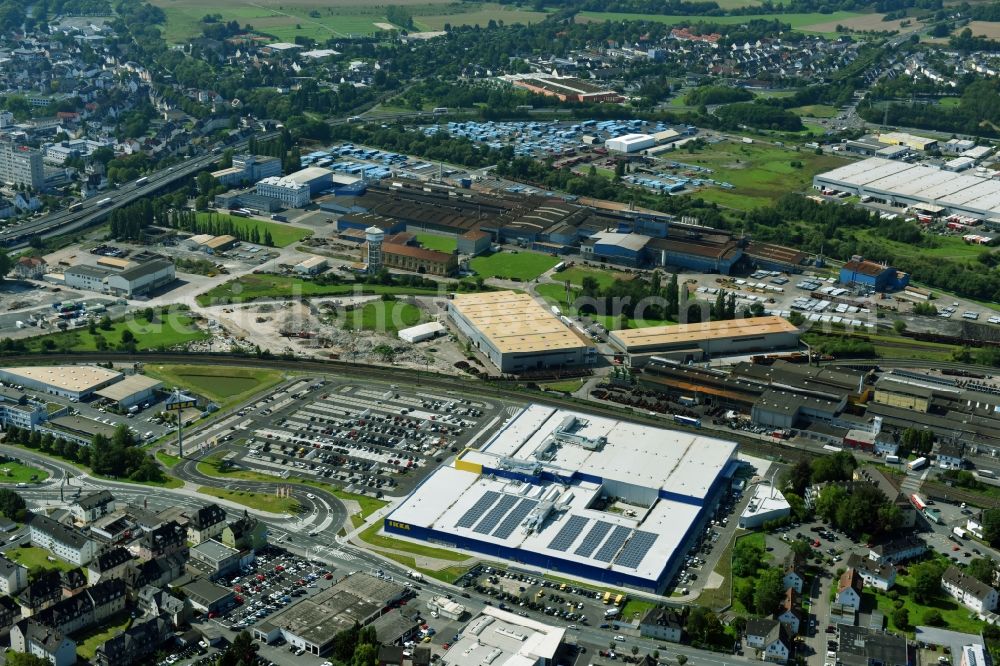 Wetzlar from above - Building of the store - furniture market IKEA Wetzlar on Hermannsteiner Strasse in Wetzlar in the state Hesse, Germany