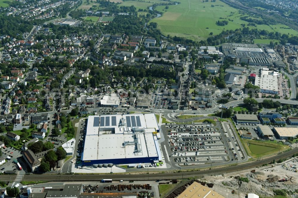 Aerial photograph Wetzlar - Building of the store - furniture market IKEA Wetzlar on Hermannsteiner Strasse in Wetzlar in the state Hesse, Germany