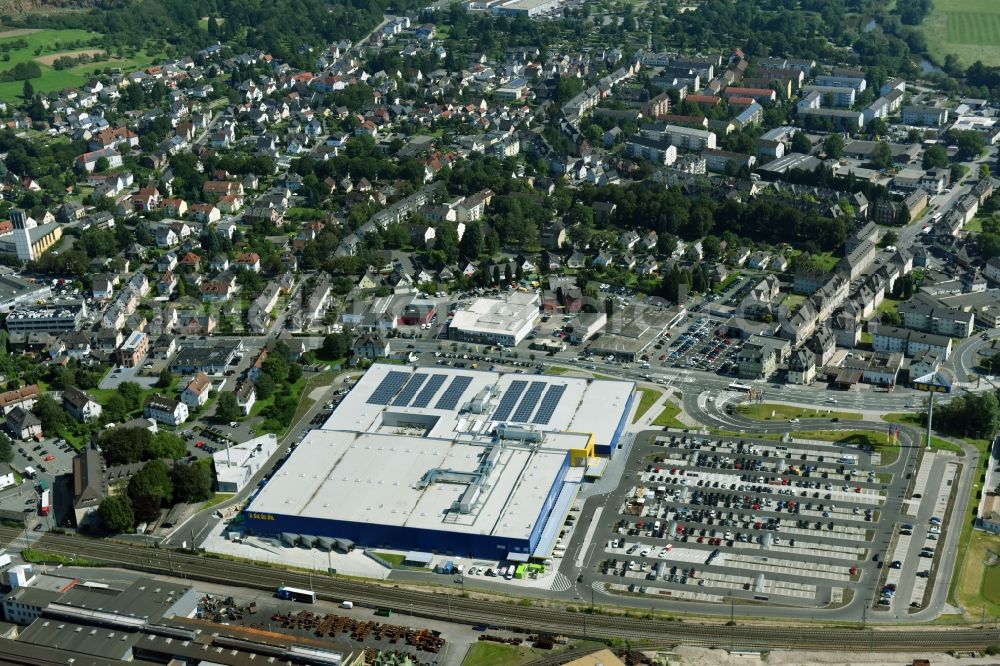 Wetzlar from above - Building of the store - furniture market IKEA Wetzlar on Hermannsteiner Strasse in Wetzlar in the state Hesse, Germany