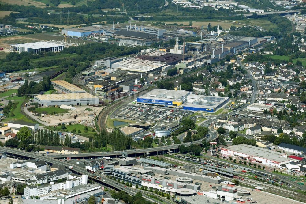 Wetzlar from above - Building of the store - furniture market IKEA Wetzlar on Hermannsteiner Strasse in Wetzlar in the state Hesse, Germany