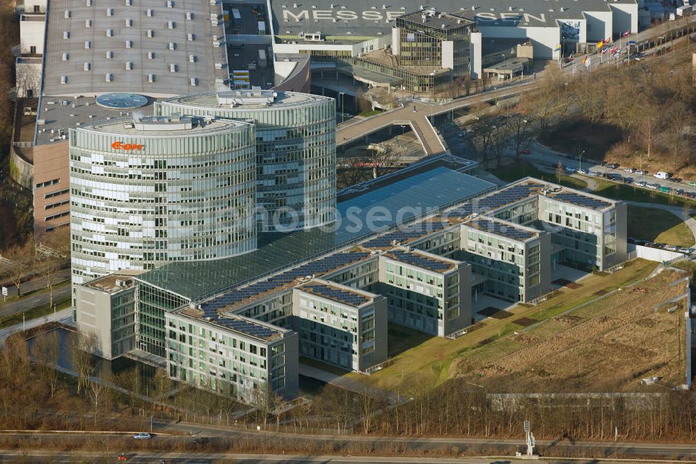 Aerial photograph Essen - Building the EON Ruhrgas Headquarters Essen