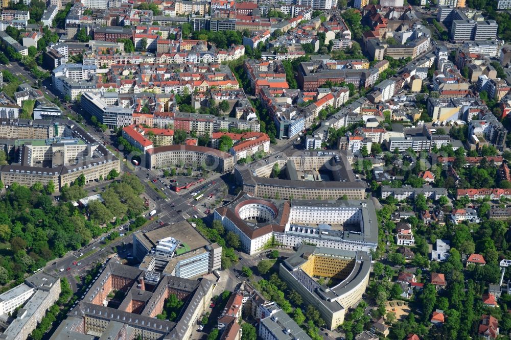 Berlin Wilmersdorf from above - View of the Fehrbellin Square in Berlin-Wilmersdorf