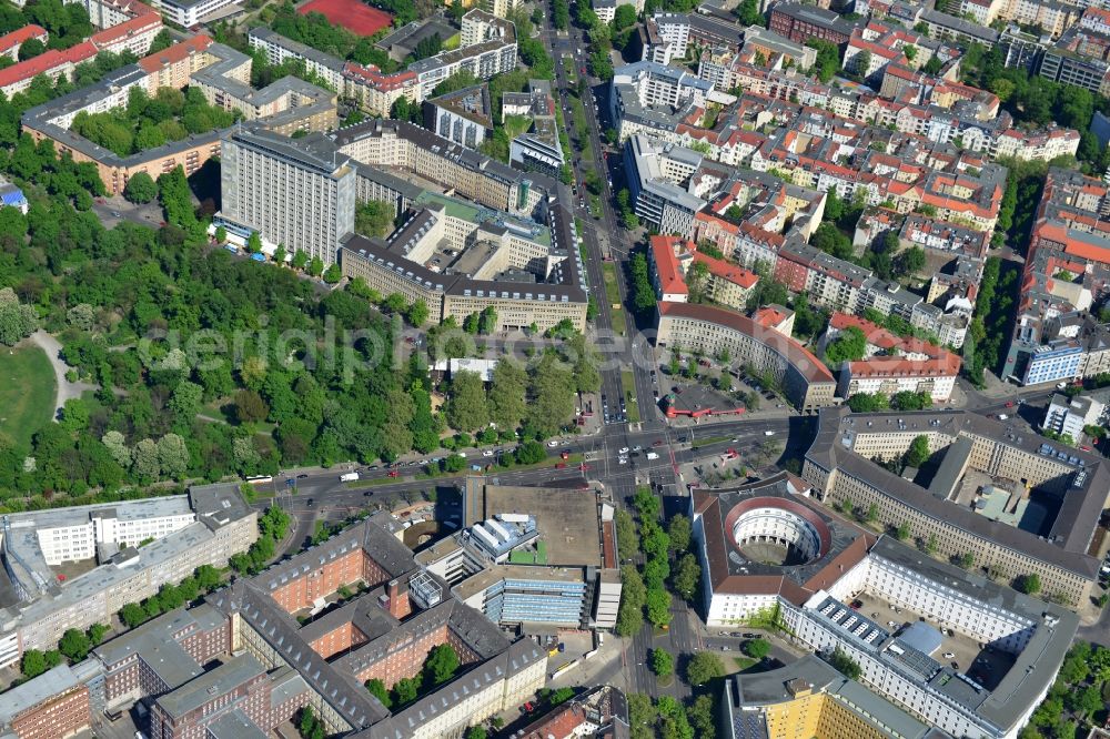 Berlin Wilmersdorf from above - View of the Fehrbellin Square in Berlin-Wilmersdorf