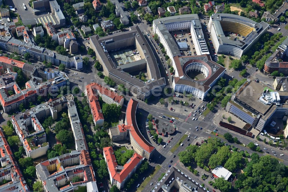 Berlin Wilmersdorf from above - View of the Fehrbellin Square in Berlin-Wilmersdorf