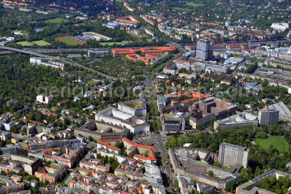 Aerial photograph Berlin Wilmersdorf - View of the Fehrbellin Square in Berlin-Wilmersdorf