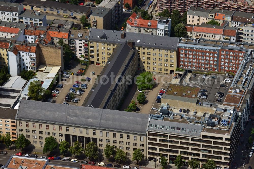 Berlin from the bird's eye view: Building of the tax office in Berlin Charlottenburg - Wilmersdorf at the Bismarck Street in Berlin